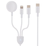 3 in 1 USB-C / Type-C to 8 Pin + USB-C / Type-C + Magnetic Watch Wireless Charger Data Cable, Cable Length: 1.2m, 3 in 1