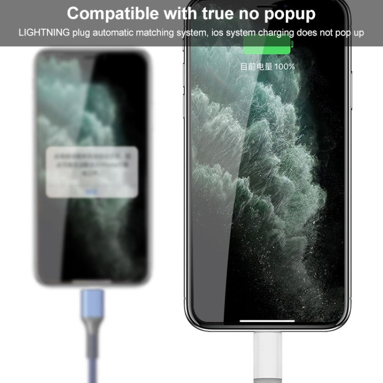 كابل شحن سريع 3A 3 في 1 USB إلى Type-C / 8 دبابيس / Micro USB، طول الكابل: 1.2 متر، أبيض