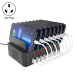محطة شحن ذكية YFY-A55 بقدرة 150 واط مع 16 منفذ USB وحامل للهاتف والتابلت، قابس أمريكي، YFY-A55