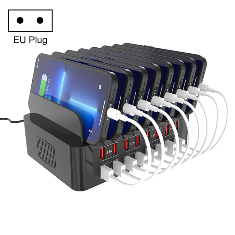 محطة شحن ذكية YFY-A55 بقدرة 150 واط مع 16 منفذ USB وحامل للهاتف والتابلت، قابس أمريكي، YFY-A55