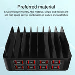 محطة شحن ذكية YFY-A55 بقدرة 150 واط مع 16 منفذ USB وحامل للهاتف والتابلت، قابس أمريكي، YFY-A55