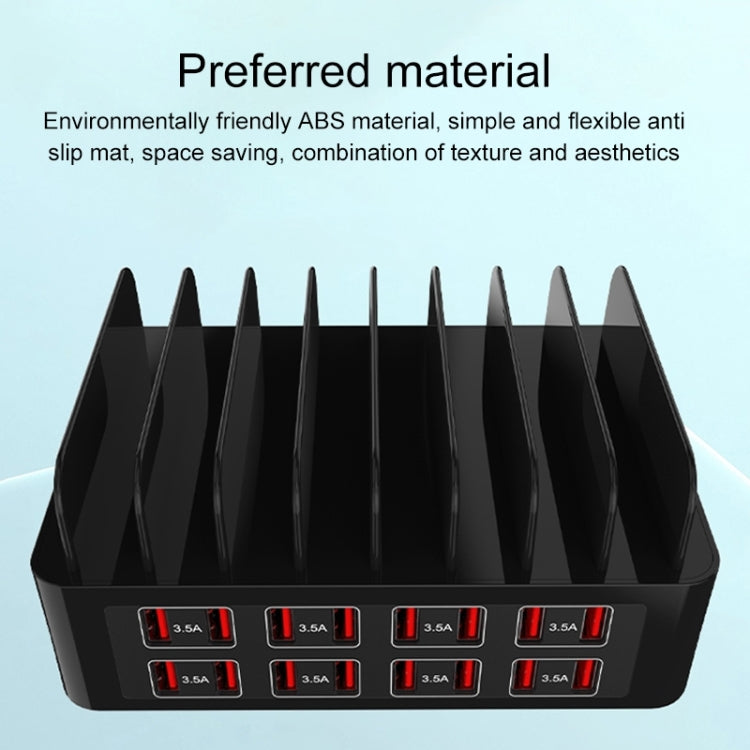 محطة شحن ذكية YFY-A55 بقدرة 150 واط مع 16 منفذ USB وحامل للهاتف والتابلت، قابس أمريكي، YFY-A55