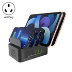 محطة شحن ذكية YFY-A54 بقدرة 100 واط مع 5 منافذ USB + Type-C وحامل للهاتف والتابلت، قابس أمريكي، YFY-A54
