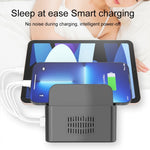محطة شحن ذكية YFY-A54 بقدرة 100 واط مع 5 منافذ USB + Type-C وحامل للهاتف والتابلت، قابس أمريكي، YFY-A54