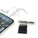 محول قارئ بطاقات 3 في 1 8 دبابيس وMicro USB وType-C إلى قارئ بطاقات TF وSD USB OTG