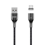 REMAX RC-158m 3A USB to Micro USB Interface Charging + Transmission Magnetic Attraction Polyester Two-color Braided Data Cable, Cable Length: 1m, Micro USB