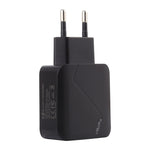 LZ-819A+C QC3.0 USB + PD 18W USB-C / Type-C Interfaces Travel Charger with Indicator Light, EU Plug, EU Plug