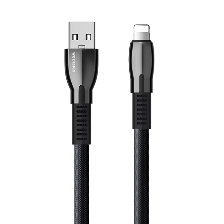 WK WDC-107i كابل شحن ومزامنة بيانات USB إلى 8 بن بطول 1 متر، خرج 2.4A، سلسلة سبائك الزنك، 8 بن