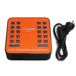 محطة شحن ذكية USB بقدرة 200 واط مع 40 منفذ وشاشة رقمية WLX-840، AC100-240V، قابس أسترالي (أسود+برتقالي)، قابس أسترالي