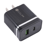 شاحن سريع متعدد الوظائف USB بقوة 20 واط PD + QC3.0، قابس أمريكي