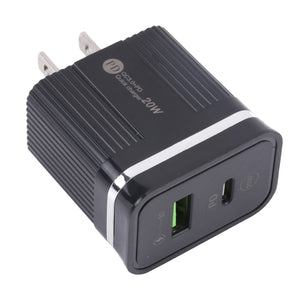 46-A2C2 20W PD + QC3.0 USB Multifunction Fast Charger,US Plug, US Plug