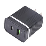 شاحن سريع متعدد الوظائف USB بقوة 20 واط PD + QC3.0، قابس أمريكي