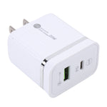 شاحن سريع متعدد الوظائف USB بقوة 20 واط PD + QC3.0، قابس أمريكي