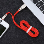 AWEI CL-95 كابل بيانات شحن سريع محمول TPE + سبائك الألمنيوم USB إلى 8 بن، 2A، الطول: 1 متر