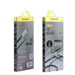 AWEI CL-95 كابل بيانات شحن سريع محمول TPE + سبائك الألمنيوم USB إلى 8 بن، 2A، الطول: 1 متر