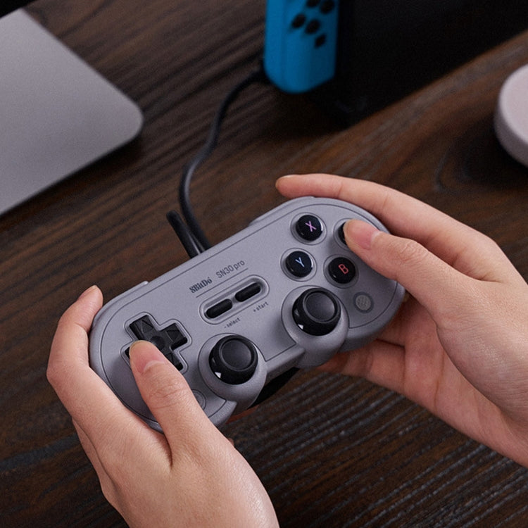 8Bitdo SN30 PRO USB Wired Gamepad Joystick for Swith / Steam / PC, SN30 PRO Wired(Grey)