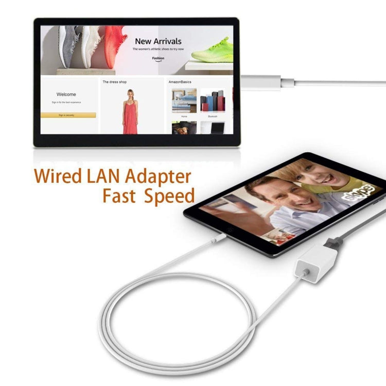 كابل محول شبكة إيثرنت LAN QTS-LAN8152B 1 متر 8 دبابيس إلى RJ45