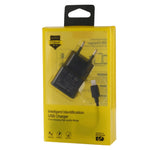 For iPhone 5V 2.1A Intellgent Identification USB Charger with 1m USB to 8 Pin Charging Cable, EU Plug