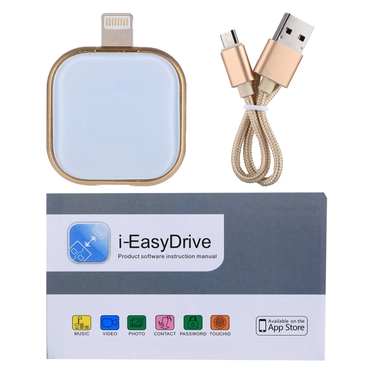 RQW-18S فلاش درايف متعدد الوظائف 8 بن بسعة 64 جيجابايت مع كابل USB / Micro USB إلى Micro USB، RQW-18S ذهبي