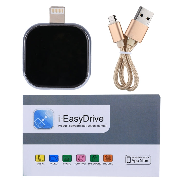 RQW-18S فلاش درايف متعدد الوظائف 8 بن بسعة 128 جيجابايت مع كابل USB / Micro USB إلى Micro USB، RQW-18S أسود