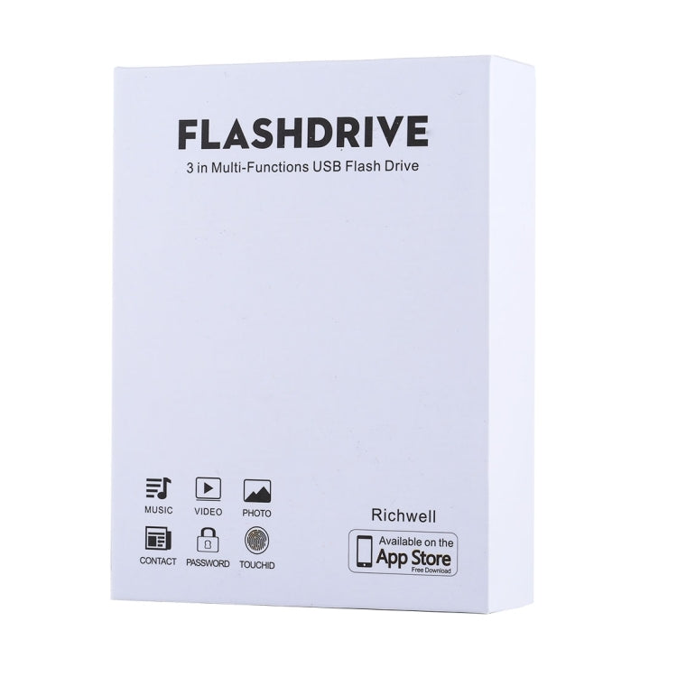 RQW-18S فلاش درايف متعدد الوظائف 8 بن بسعة 128 جيجابايت مع كابل USB / Micro USB إلى Micro USB، RQW-18S أسود