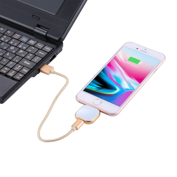 RQW-18S فلاش درايف متعدد الوظائف 8 بن بسعة 128 جيجابايت مع كابل USB / Micro USB إلى Micro USB، RQW-18S ذهبي