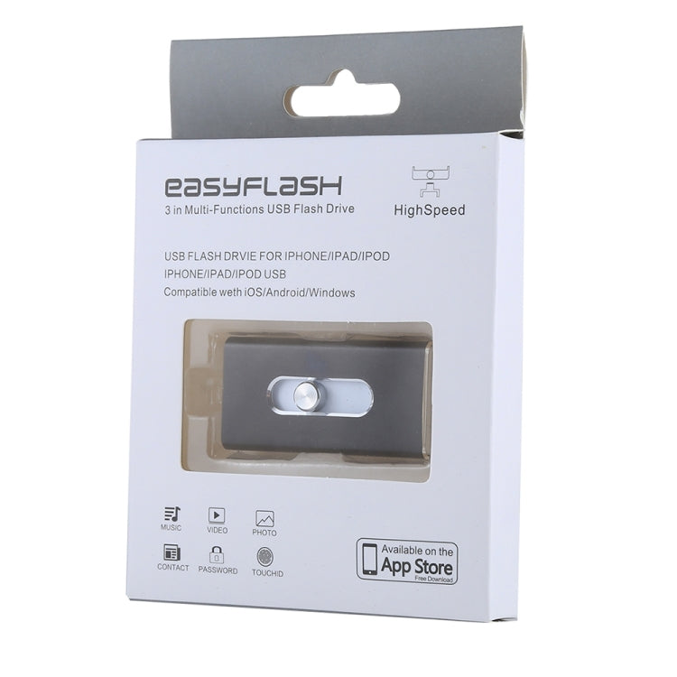 RQW-02 فلاش درايف 3 في 1 USB 2.0 و 8 بن وميكرو USB بسعة 32 جيجابايت، RQW-02 أسود