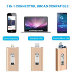 RQW-02 فلاش درايف 3 في 1 USB 2.0 و 8 بن وميكرو USB بسعة 32 جيجابايت، RQW-02 أسود
