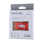 محرك فلاش USB 2.0 و8 Pin وMicro USB 3 في 1 بسعة 64GB، RQW-02 أحمر