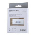 محرك فلاش USB 2.0 و8 Pin وMicro USB 3 في 1 بسعة 128GB، RQW-02 فضي