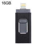 easyflash RQW-01B 3 in 1 USB 2.0 & 8 Pin & Micro USB 16GB Flash Drive, RQW-01B Black, RQW-01B Gold, RQW-01B Rose Gold, RQW-01B Silver