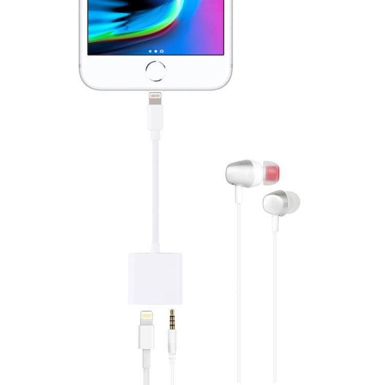 محول شحن واستماع 8 Pin أنثى + 3.5 مم صوت أنثى إلى 8 Pin ذكر