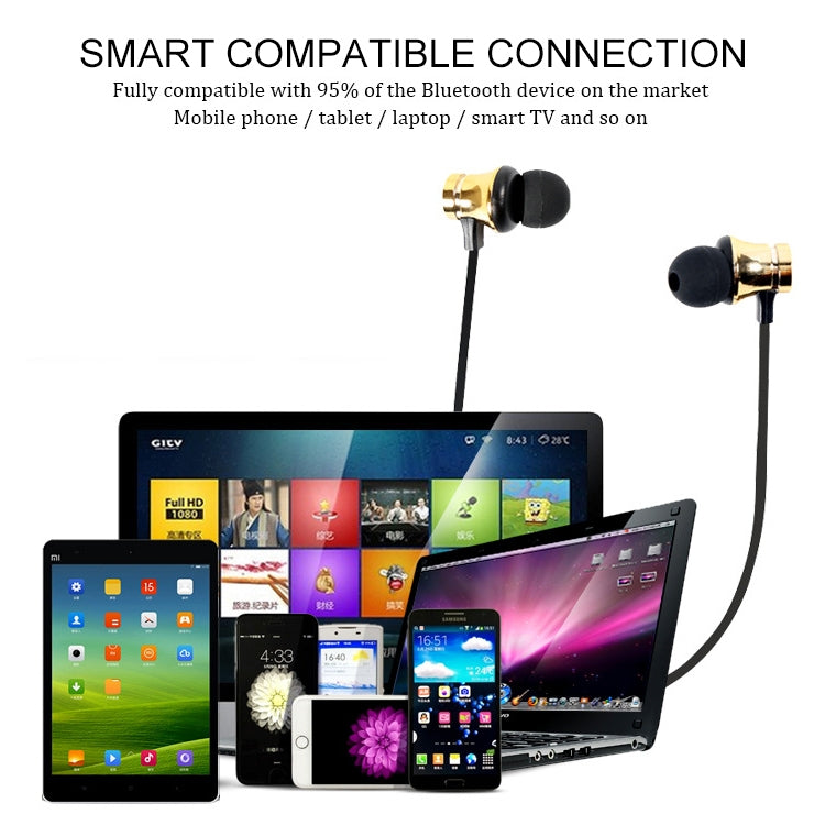 XT11 Magnetic In-Ear Wireless Bluetooth V4.2 Earphones, XT11 (Blue), XT11 (Tarnish), XT11 (Silver), XT11 (Gold)