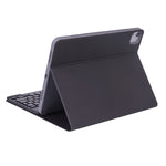 X-11B Skin Plain Texture Detachable Bluetooth Keyboard Tablet Case for iPad Pro 11 inch 2020 / 2018, with Pen Slot, Black Keyboard