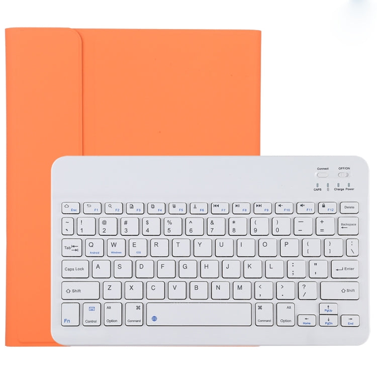 لوحة مفاتيح بلوتوث قابلة للفصل TG11B بيضاء مع غطاء لوحي من الجلد الميكروفايبر لجهاز iPad Pro 11 بوصة (2020)، مع فتحة وقلم، لوحة مفاتيح بيضاء
