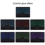 TG-102BCS Detachable Bluetooth Black Keyboard + Microfiber Leather Tablet Case for iPad 10.2 inch / iPad Air (2019), with Touch Pad & Backlight & Pen Slot & Holder, Black Keyboard