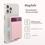 For iPhone 13 Series / iPhone 12 Series Silicone Wallet Pouch Card Case Anti-degaussing Card Holder Magsafing Magnetic Sticker