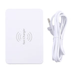 شاحن WLX-818F 6 في 1 بقدرة 10 واط QC3.0 شحن لاسلكي + USB-C / Type-C + 4 منافذ USB مع شاشة عرض ذكية LCD، قابس أوروبي / أسترالي، أبيض