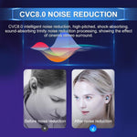 سماعة أذن بلوتوث صغيرة TWS F9-8 مع إلغاء الضوضاء CVC8.0 تعمل باللمس وصندوق شحن، تدعم شاشة LED ثلاثية للبطارية وحامل هاتف ومكالمات ومساعد صوتي، F9-8