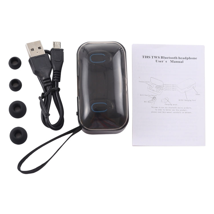 TI8S TWS Dazzling Wireless Stereo Bluetooth 5.0 Earphones with Charging Case