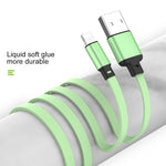 كابل شحن ومزامنة بيانات قابل للسحب 3 في 1 USB إلى USB-C / Type-C + 8Pin + Micro USB من السيليكون السائل 3.5A