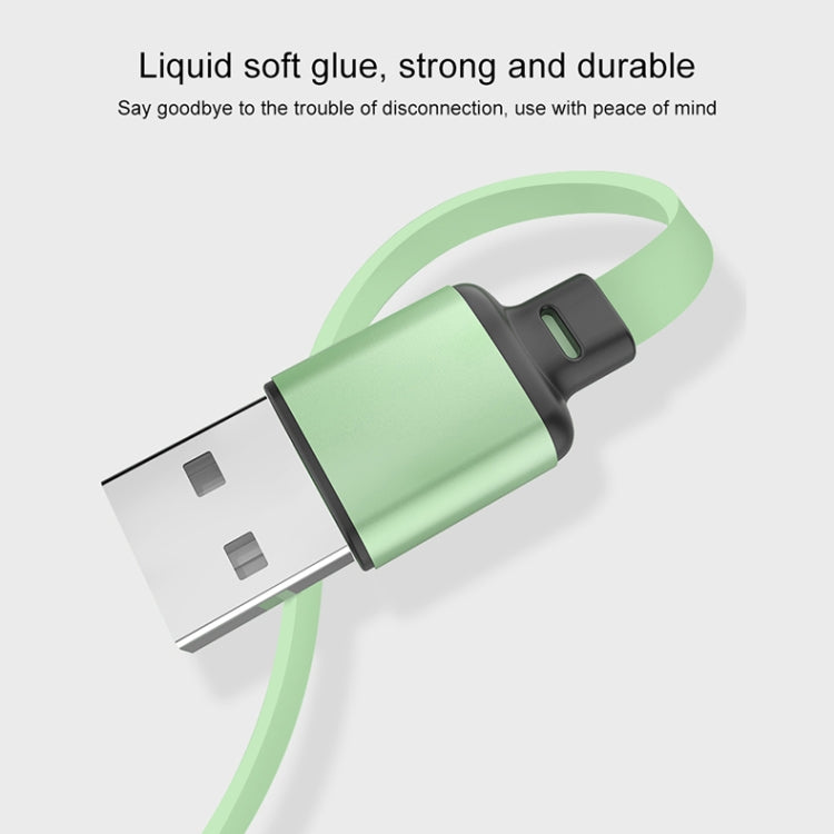 كابل شحن ومزامنة بيانات قابل للسحب 3 في 1 USB إلى USB-C / Type-C + 8Pin + Micro USB من السيليكون السائل 3.5A