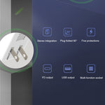 شاحن USB متعدد الوظائف قابل للطي بزاوية 90 درجة بقوة 36 واط مع قابس أمريكي WLX-X3