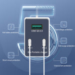 شاحن USB متعدد الوظائف قابل للطي بزاوية 90 درجة بقوة 36 واط مع قابس أمريكي WLX-X3