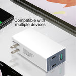 شاحن USB متعدد الوظائف قابل للطي بزاوية 90 درجة بقوة 36 واط مع قابس أمريكي WLX-X3