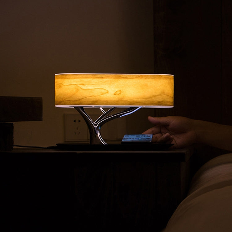 مصباح مكتب بسماعة بلوتوث Tree Light وشاحن هاتف لاسلكي، قابس أستراليا، قابس أستراليا