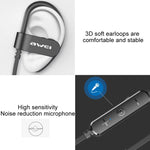 awei WT50 IPX4 Waterproof Ear-mounted Wireless Bluetooth Earphone with Microphone, WT50