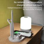 WS6 10W 2 USB Ports + USB-C / Type-C Port Multi-function Desk Lamp + Qi Wireless Charging Charger