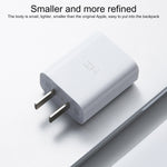 شاحن سريع أصلي من شاومي Youpin ZMI بقوة 20 واط مع محول طاقة وكابل شحن Type-C / USB-C إلى 8 دبابيس، قابس الولايات المتحدة