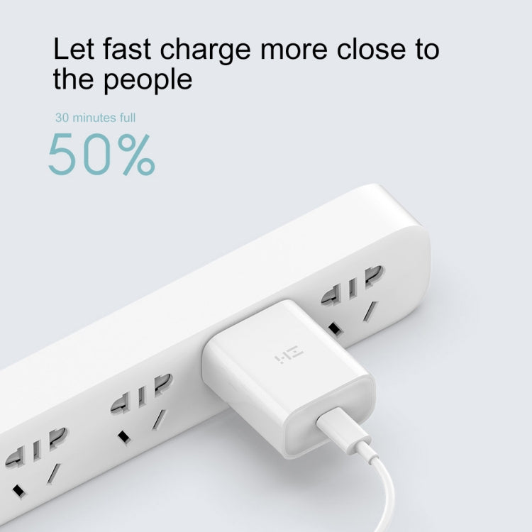 شاحن سريع أصلي من شاومي Youpin ZMI بقوة 20 واط مع محول طاقة وكابل شحن Type-C / USB-C إلى 8 دبابيس، قابس الولايات المتحدة
